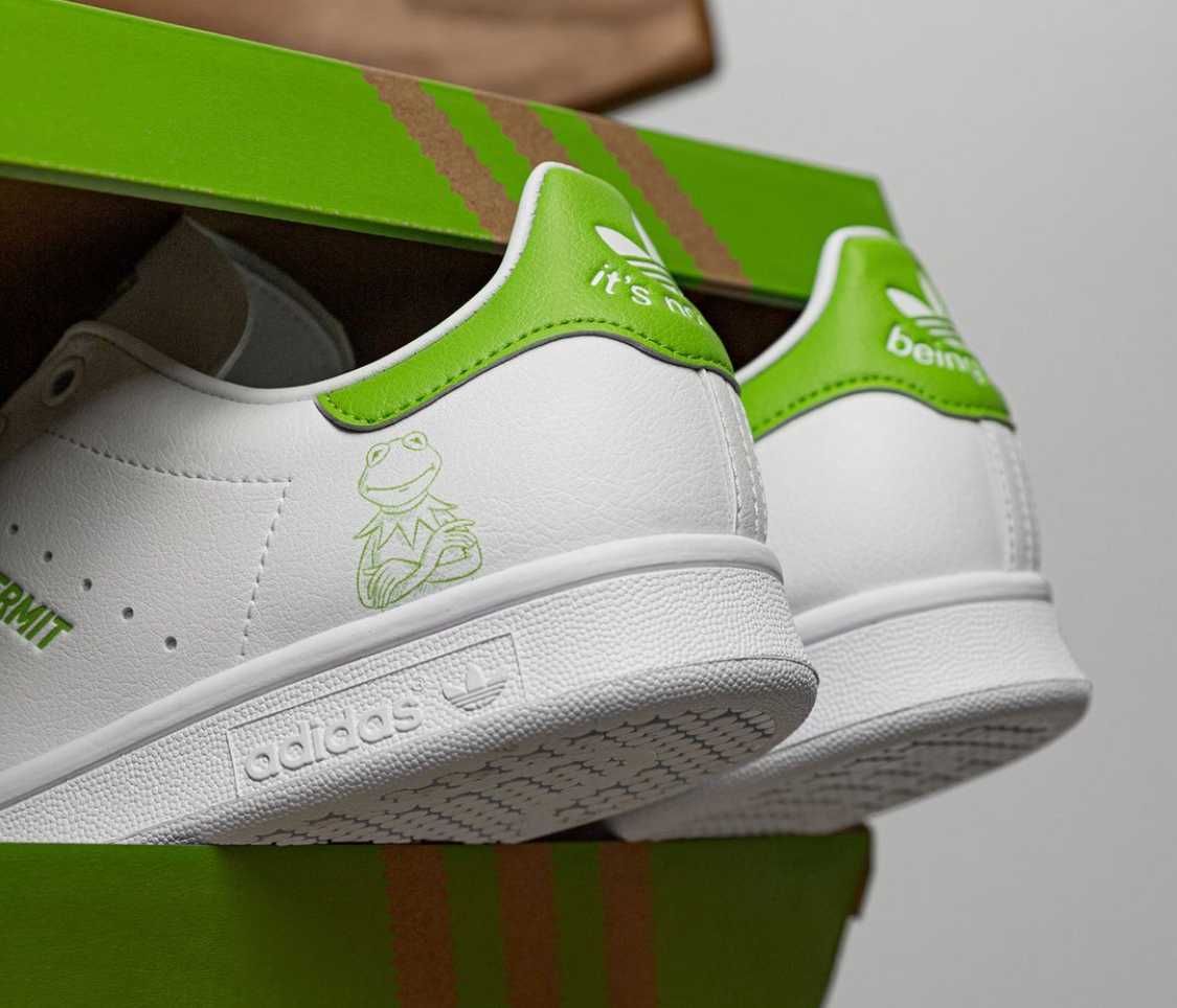 Оригинални мъпетс кецове * ADIDAS STAN SMITH KERMIT * EU38 -38 2/3