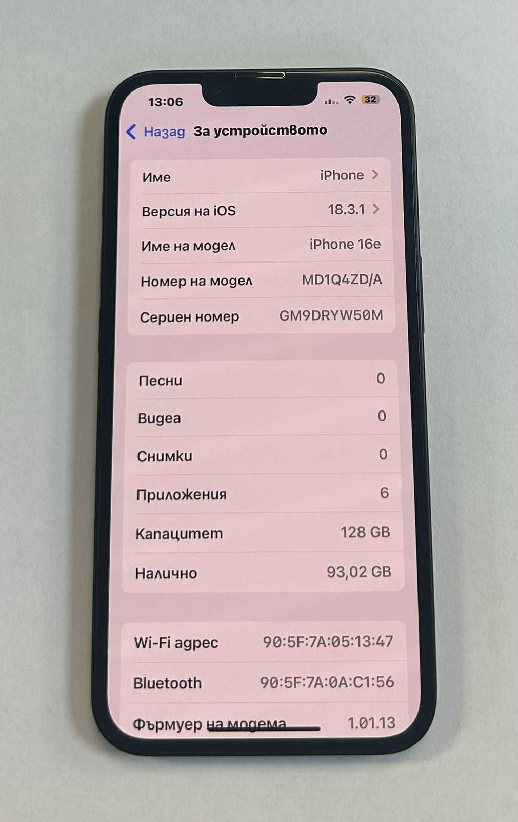 iPhone 16e 128gb