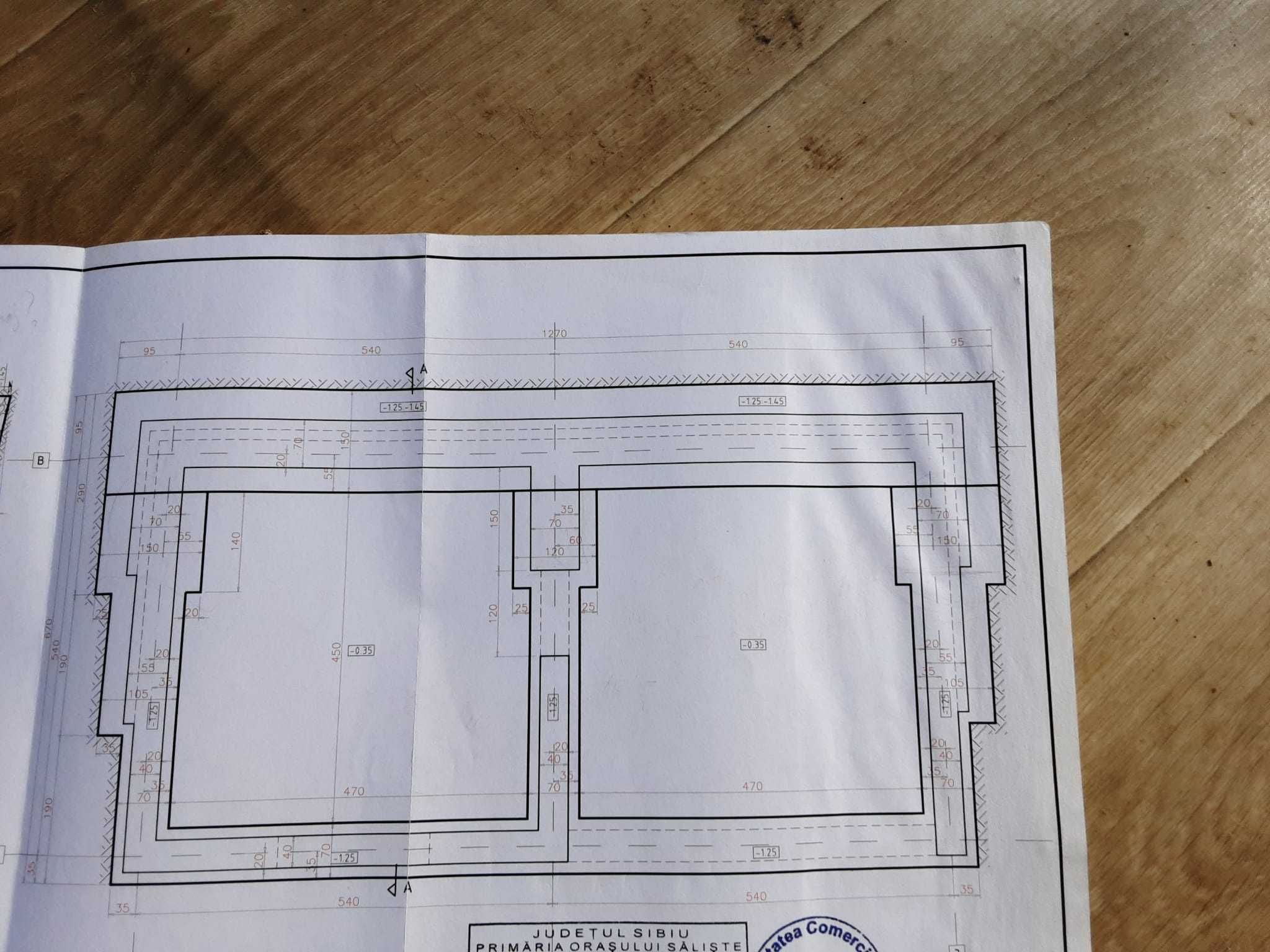 Fundație-casă începută-mansardată provizoriu Săliște Sibiu