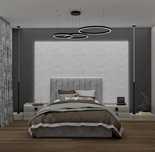 Lampadar Dormitor Led Mantra Vertical 7359 - 2 bucati, Dimabil Negru