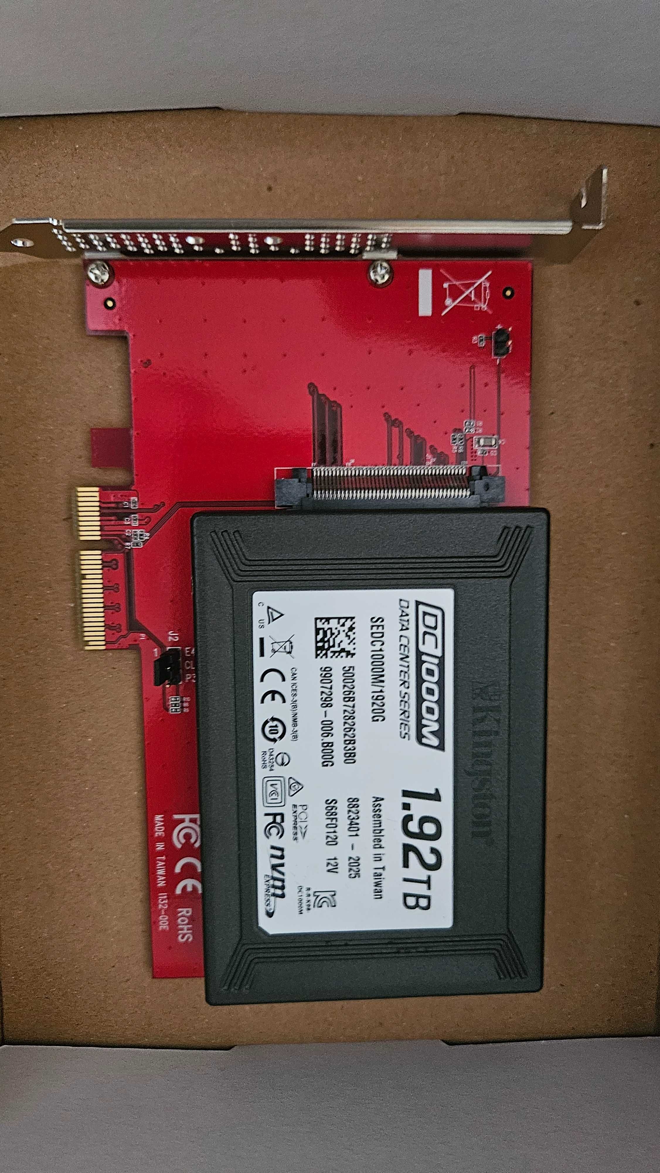 SSD SAS Kingston dc1000m  1,92TB Datacenter NAS