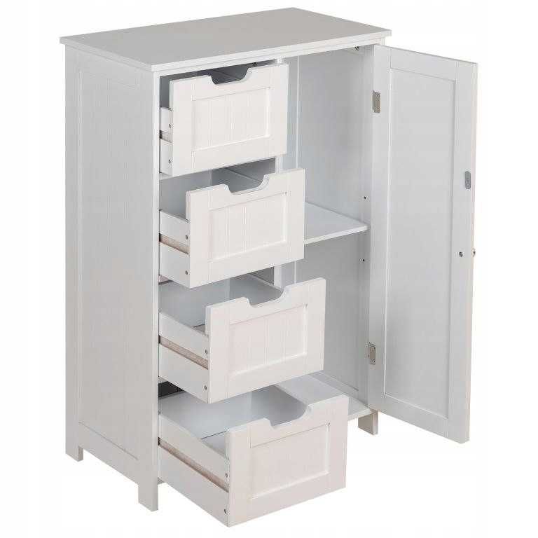 Шкаф Miadomodo с 4 чекмеджета 55x30x82см чисто нов оребрен