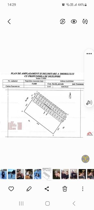 Vând teren Plajă VADU 1000mp