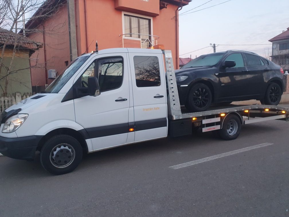 Tractari auto NON-STOP. Platforma+6persoane