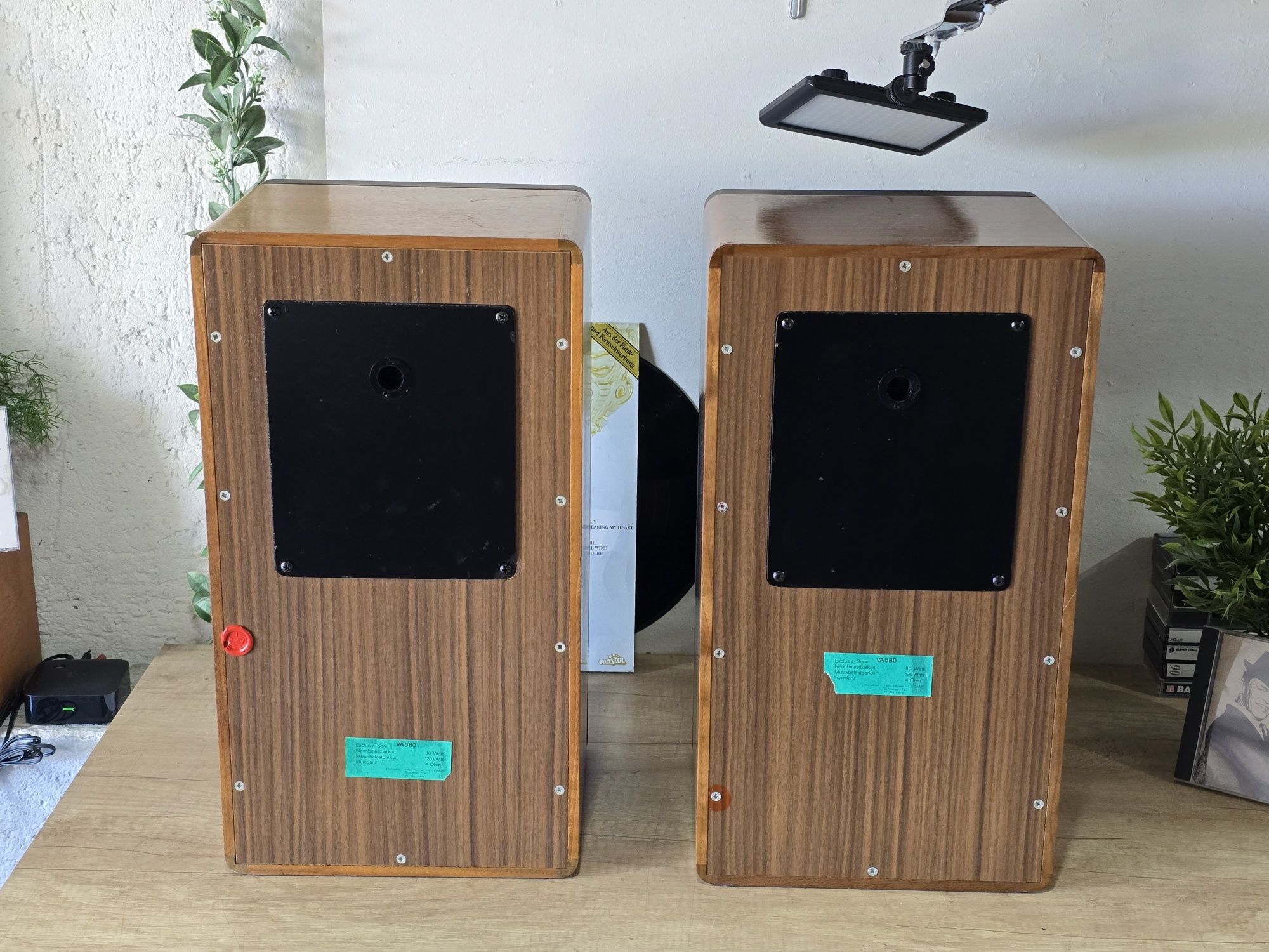 Boxe pasive HECO VA-580, hifi audio vintage, 3 cai, compresie