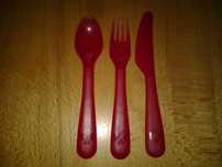 **IKEA KALAS set tacâmuri copii | rosu