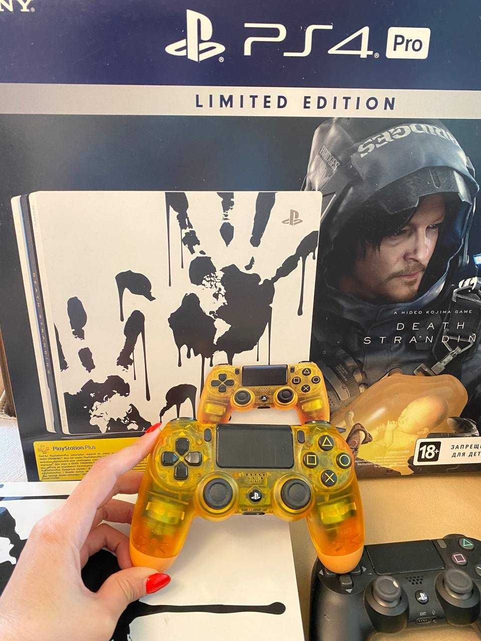 Playstation 4 PRO 1 TB (лимитка Death Stranding)+ джойстики + докстанц