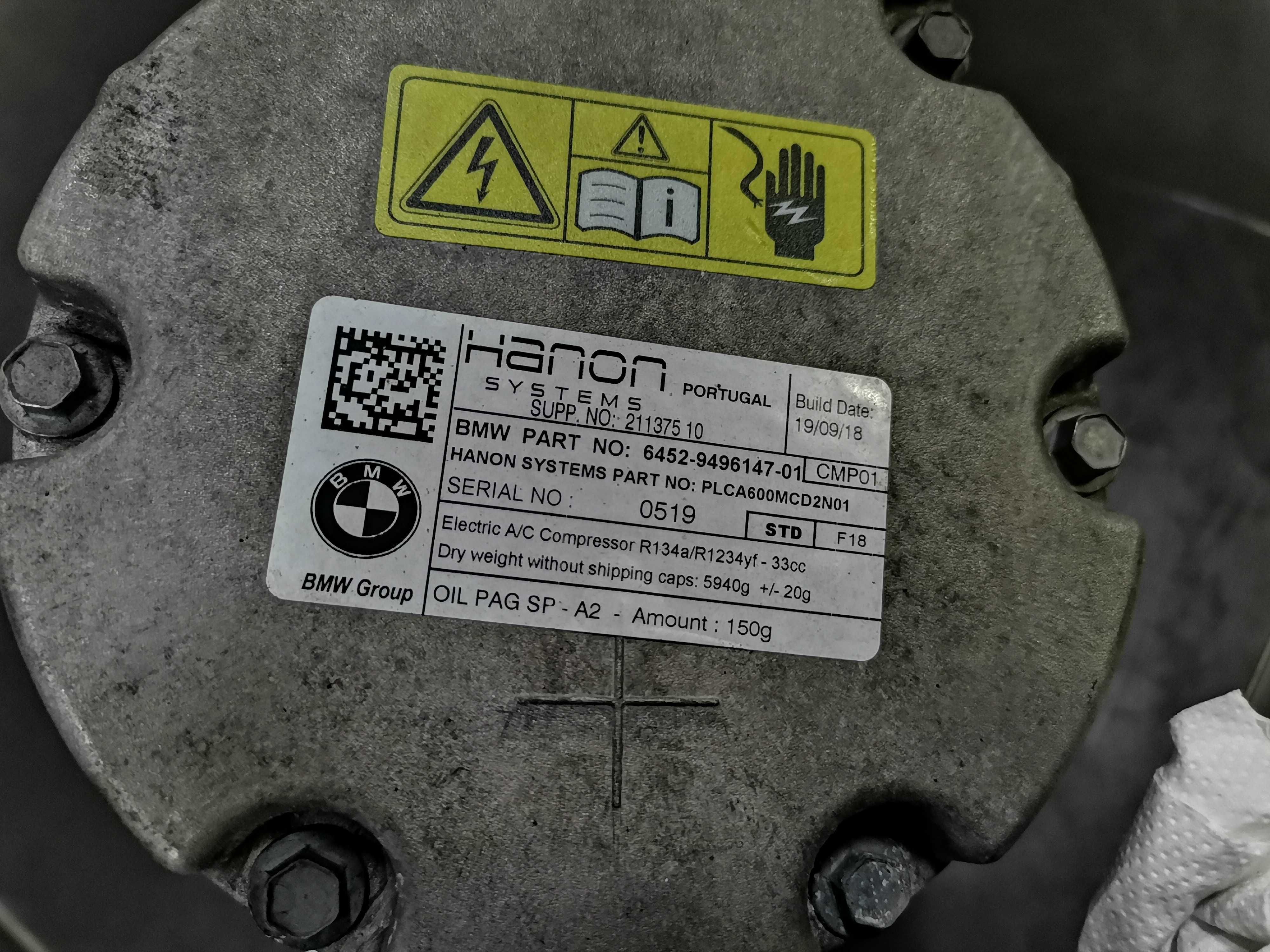 OE Компресор Климатик BMW F45 F30 G20 G30 G31 G11 F48 G01 F15 94/96147