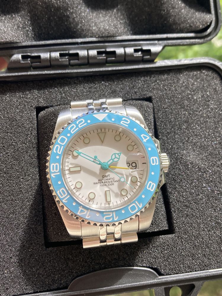Seiko Mod GMT NH34 Автомат Самонавиващ Jubilee bracelet