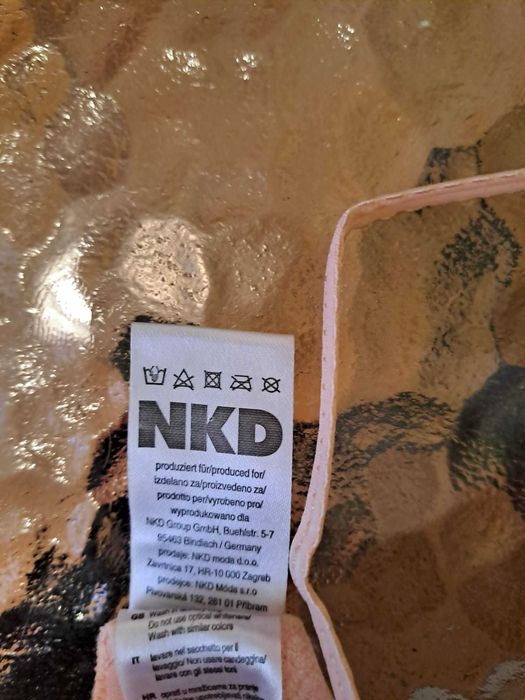 Sutien fără burete 85C NKD, material Poliester, Elastan, Caisă