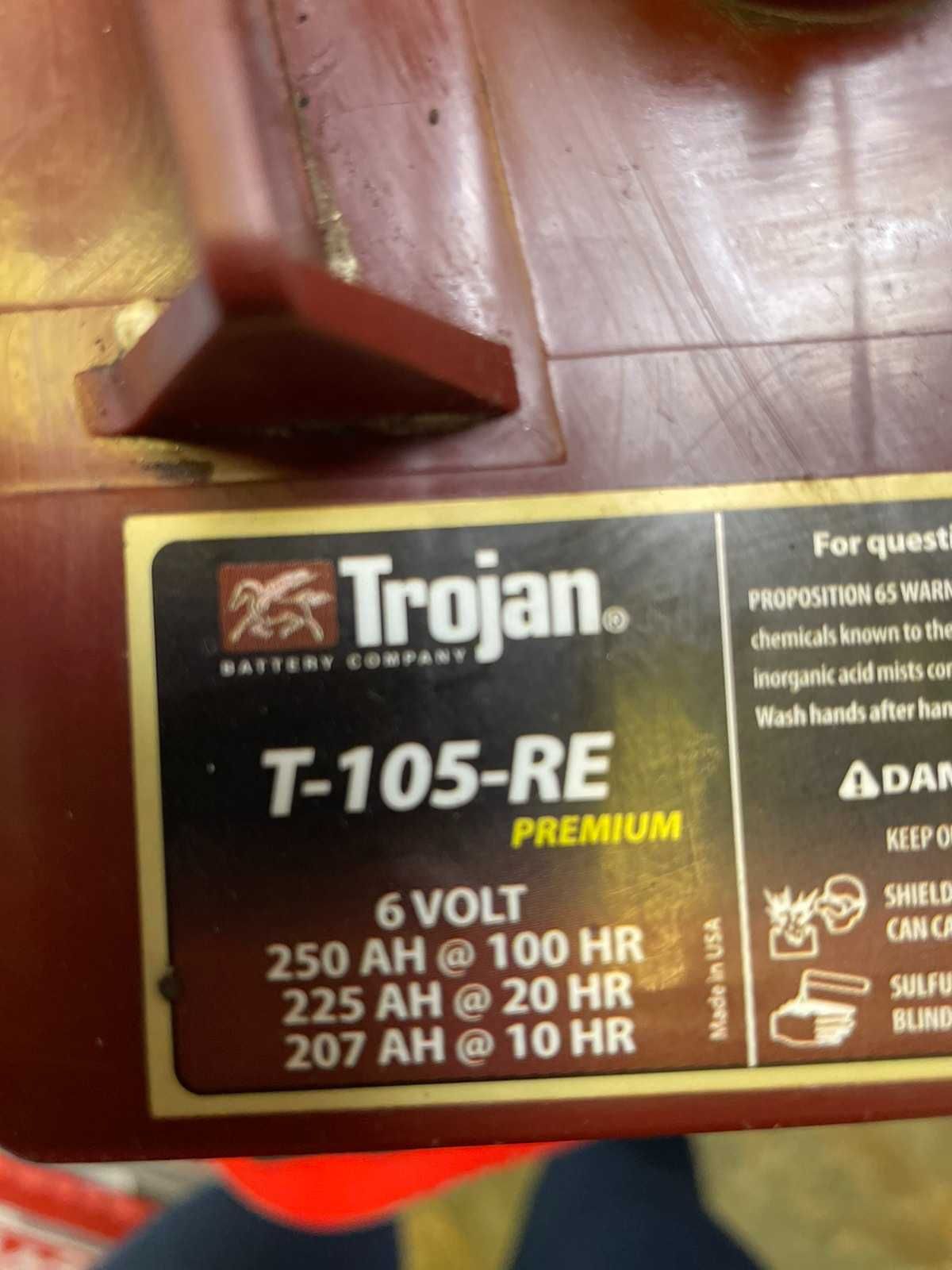 ТЯГОВ електролитен акумулатор Trojan 6V 225AH  за вишки