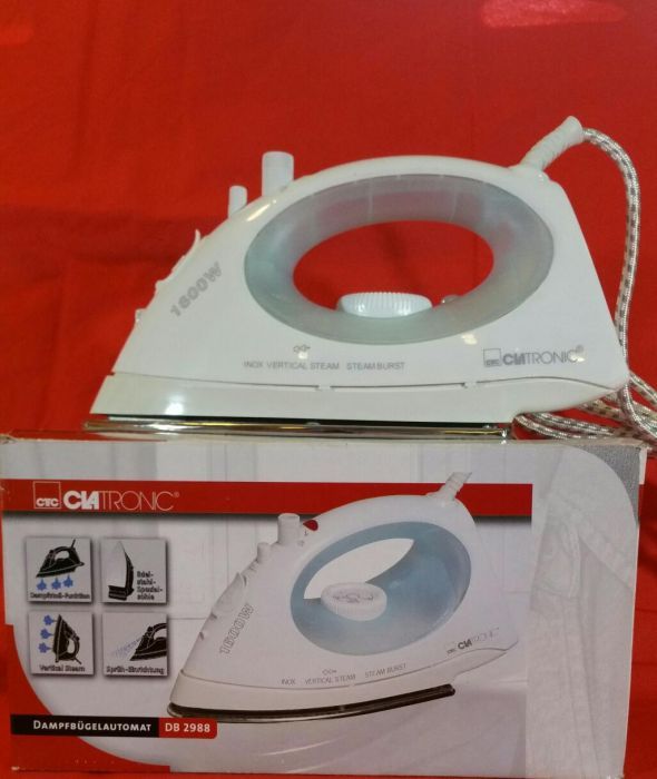 Fier calcat CLATRONIC cu abur INOX 1600W - NOU - 50 lei