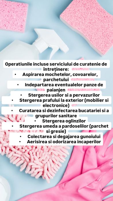 Servicii de curatenie la domiciliu