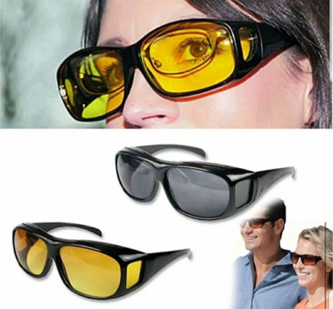 Set 2 ochelari HD Vision pentru condus zi-noapte protectie UV