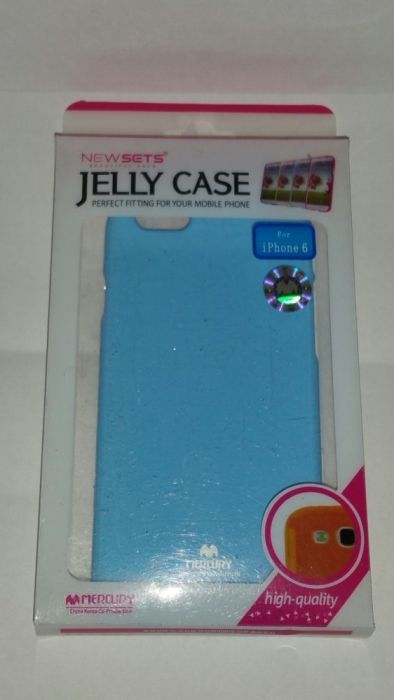 Husa silicon originala Mercury Jelly Case iPhone 6 6s albastra