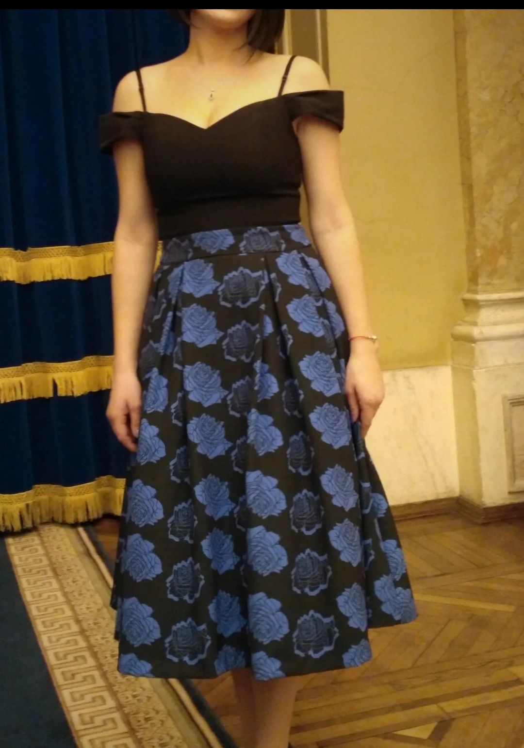 Rochie BSB albastru cu negru