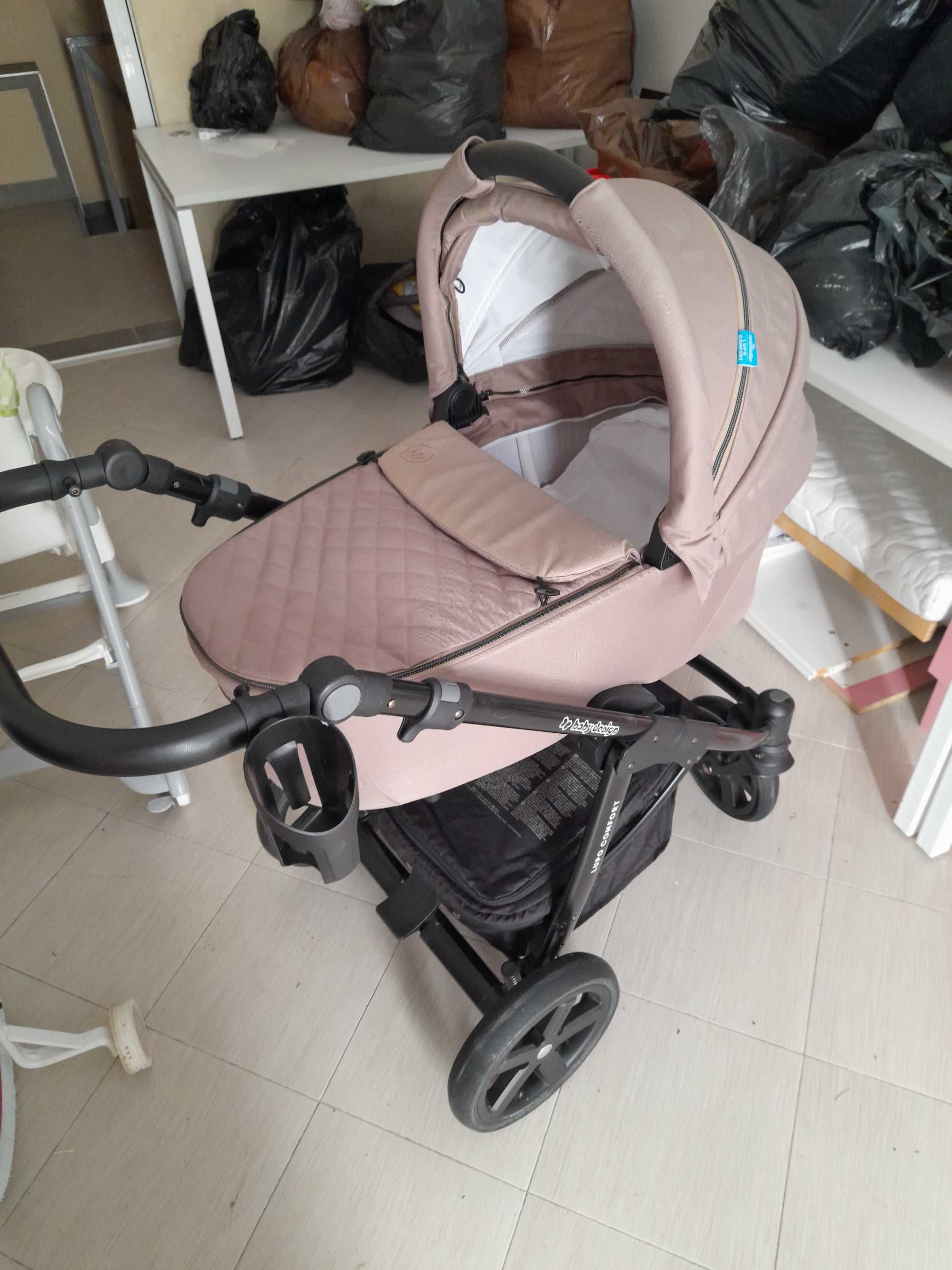 Бебешка количка 2в1 LUPO COMFORT - BABY DESIGN + 3ти кош за кола