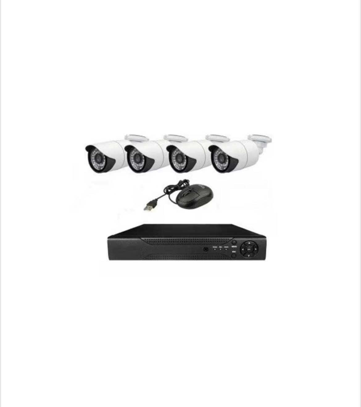 Пълен Комплект 4 камери за вътрешно / външно видео наблюдение HD+DVR