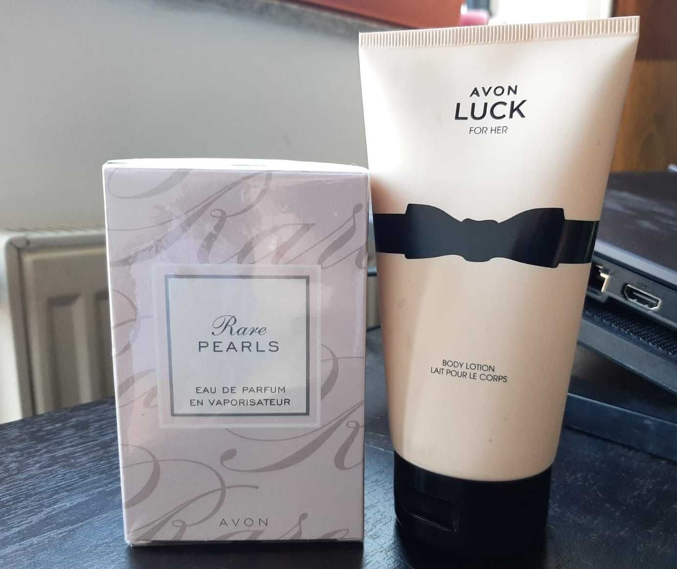 Set Apa de parfum Avon Rare Pearls si Lotiune de corp Avon Luck