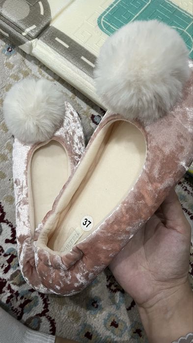 Домашние балетки теплые