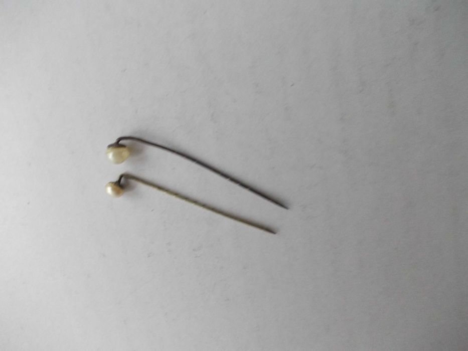 2 ace vechi din argint cu perle