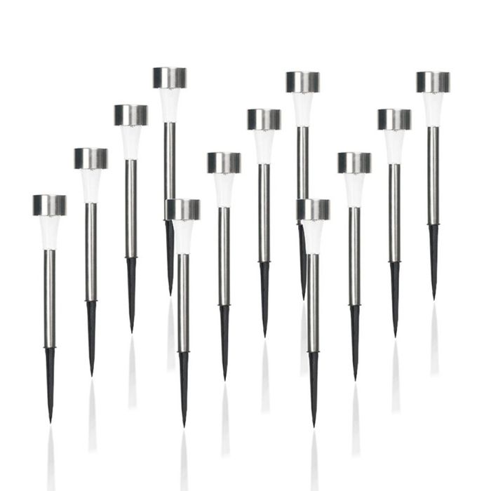 Комплект от 6 броя соларни градински LED лампи за оформяне на алеи