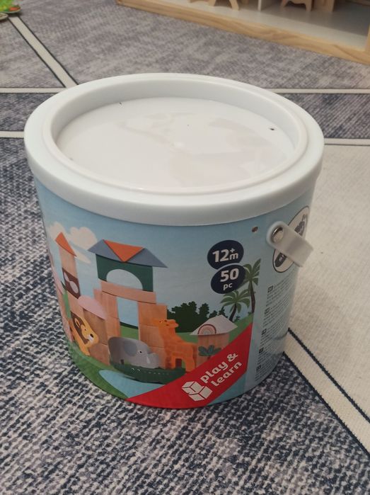 Blocuri de construcție din lemn Small Foot Safari 50 buc