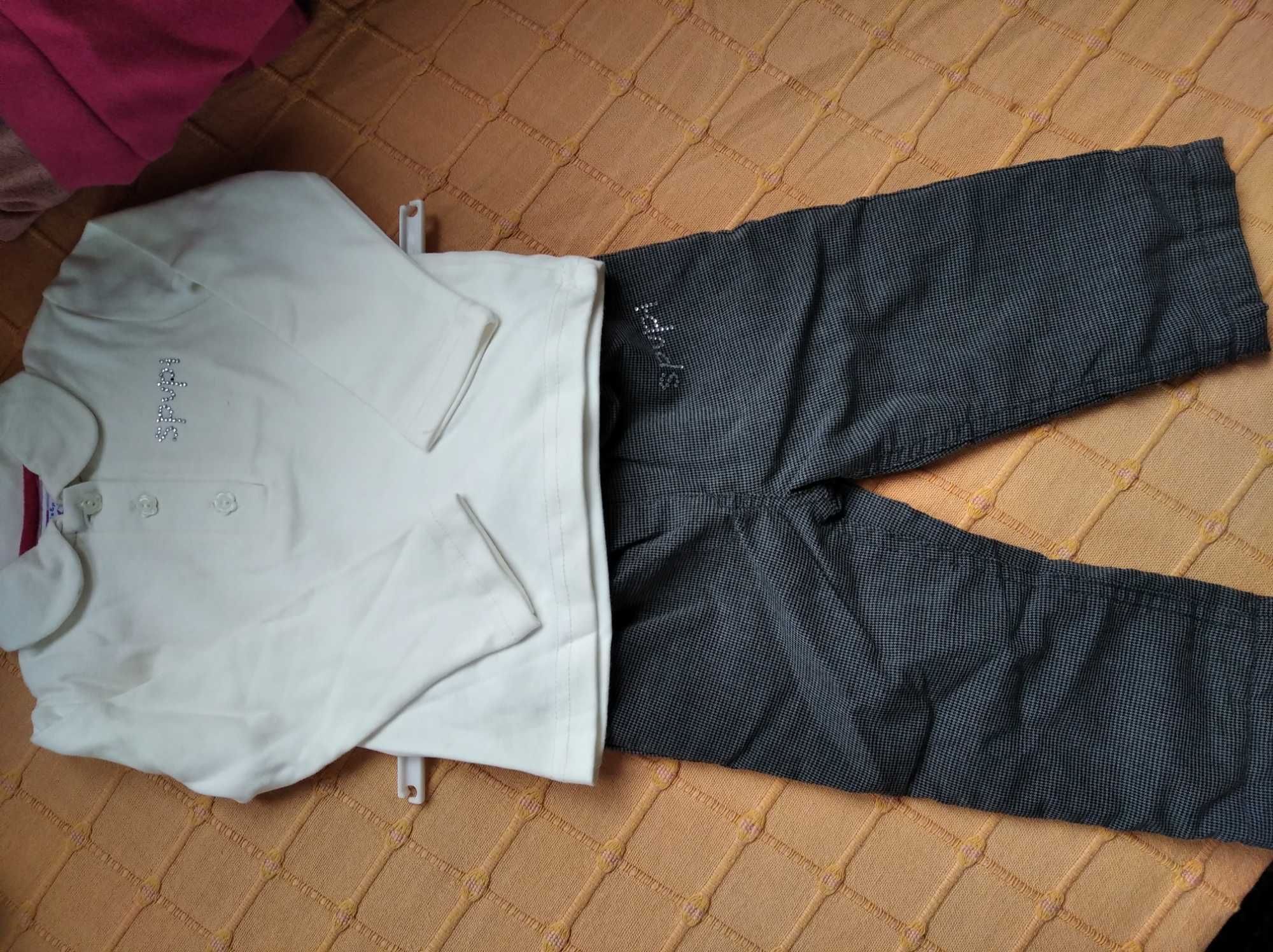 Палто и панталонче с блузка комплект за момиченце