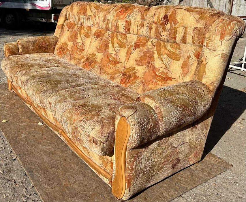 Canapea Extensibila; Pat cu Saltea 190x115 cm