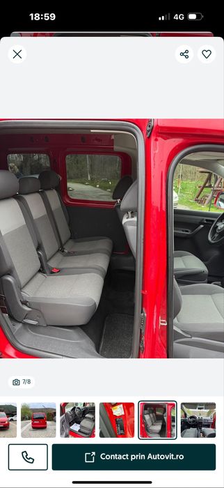 Cady 1,6 tdi - 105 cp - 5 locuri , unic prop tara , autoturism in acte
