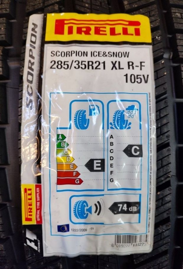 285/35/21" 4бр Pirelli scorpion ice & snow rft,dot4917