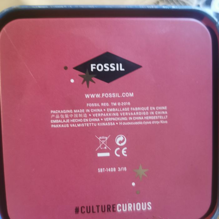 Ceas Fossil damă  gold cu cristale, original + cutie cadou