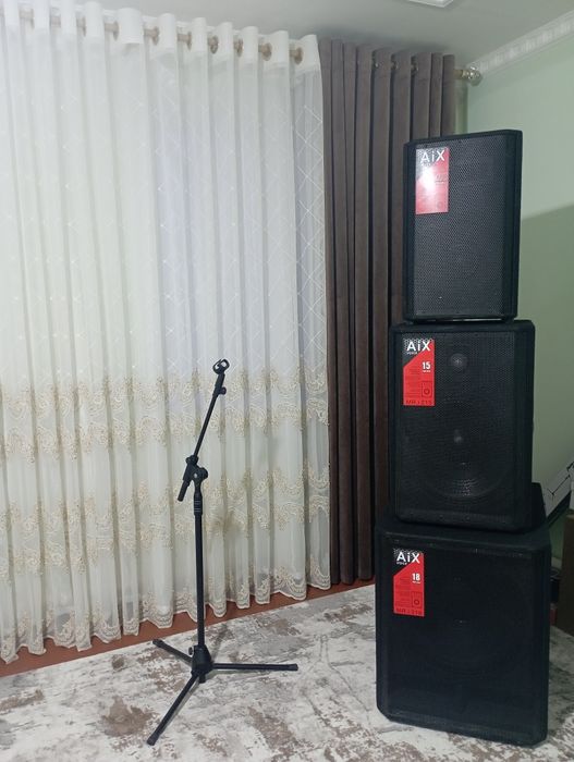 Комплект аппаратура, колонка, микрофон