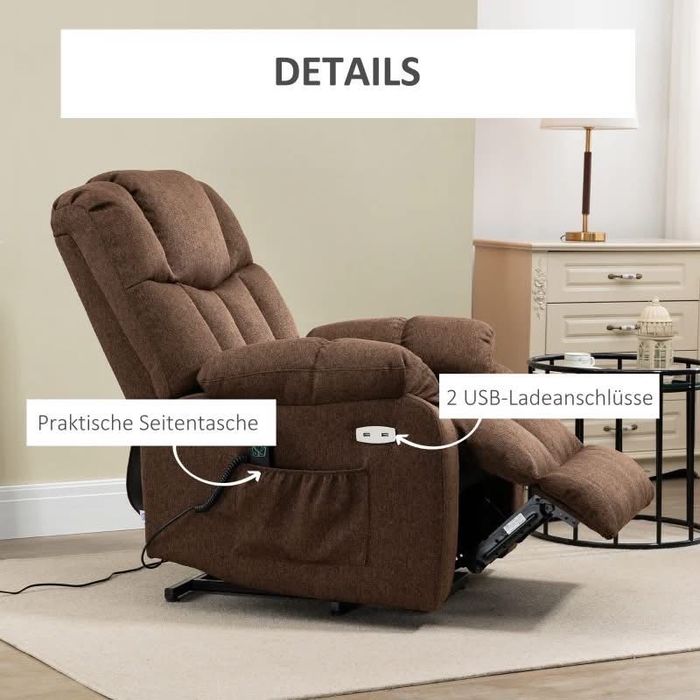 HOMCOM Повдигащ се стол