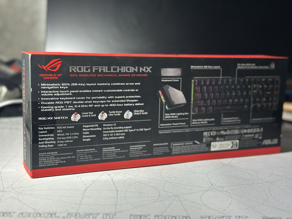 Asus rog Azoth wireless white snow switch