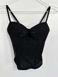 Bustieră corset H&M cu pietricele negre, push-up, mărimea 36, nouă