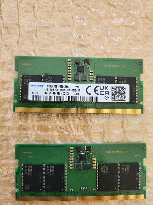 Продавам РАМ памет Samsung DDR5 8Gb 4800mHz SODIMM