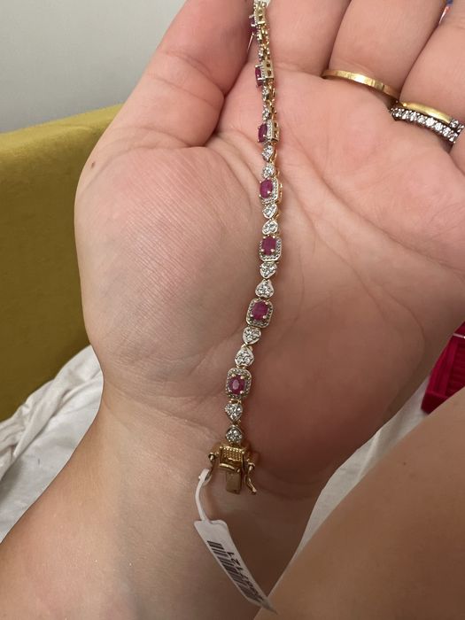 Brățară cu rubin natural