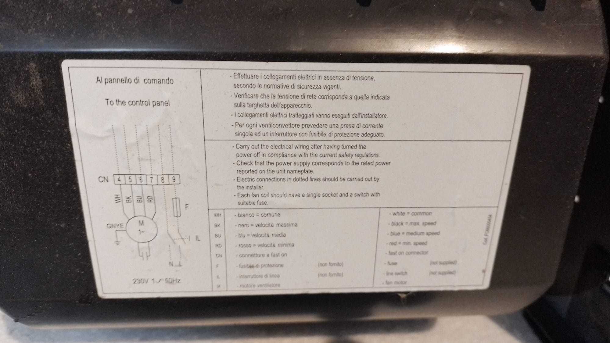 Ventiloconvector Galletti patru tevi , 2.9 kw