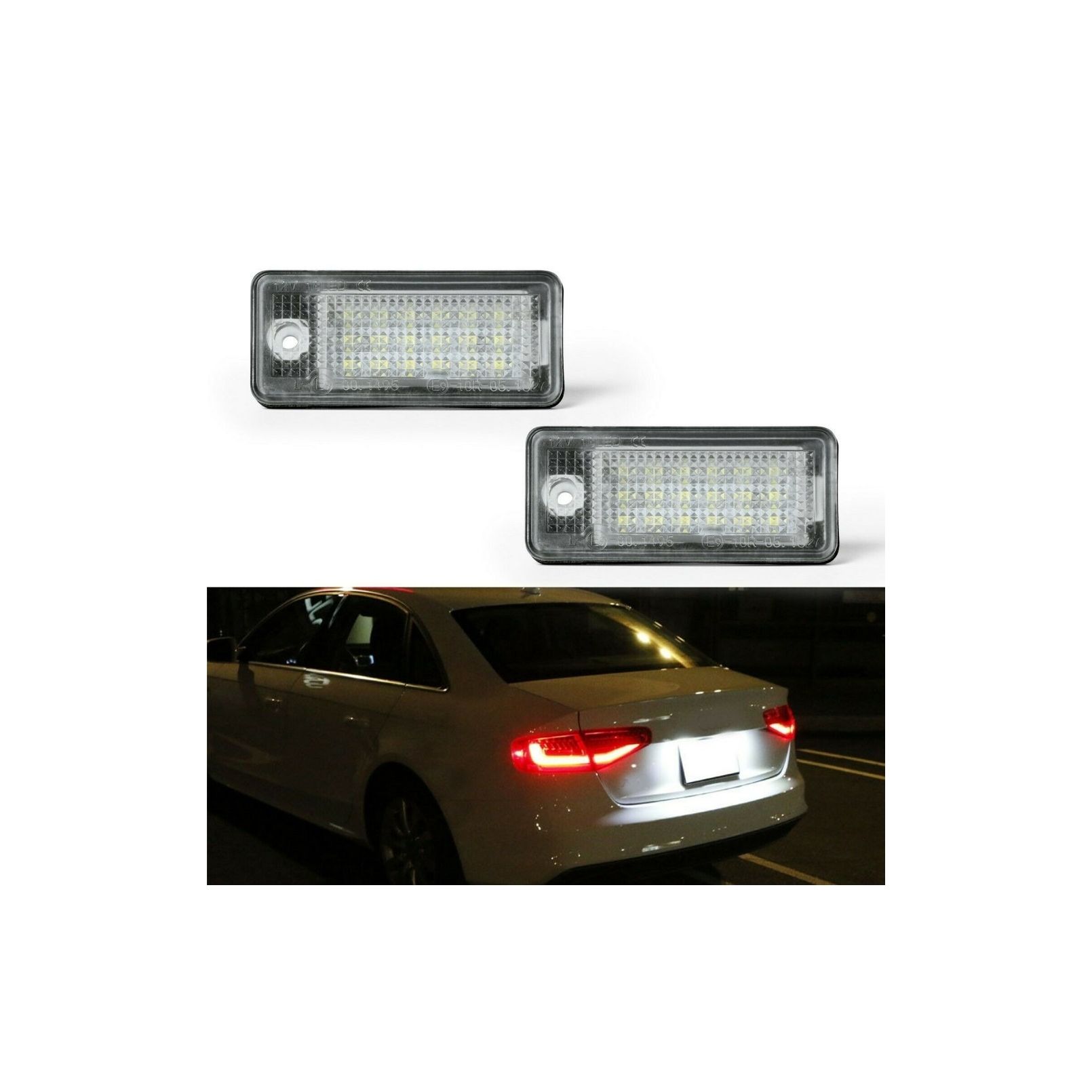 Set 2 lampi LED numar compatibil pe Audi ERK