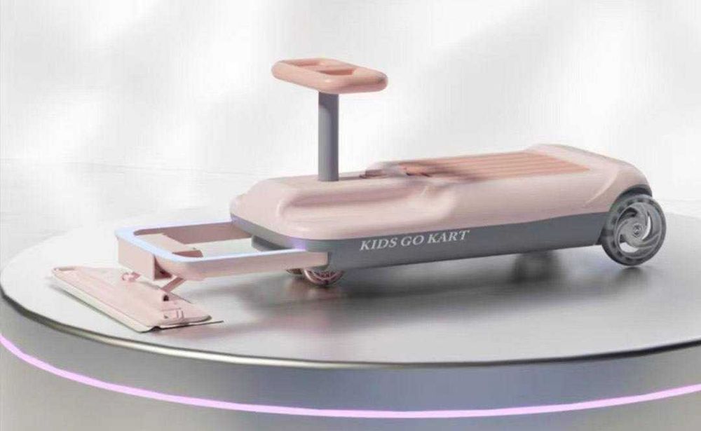 Портативный картинг с функцией влажной уборки Kids Clean Car