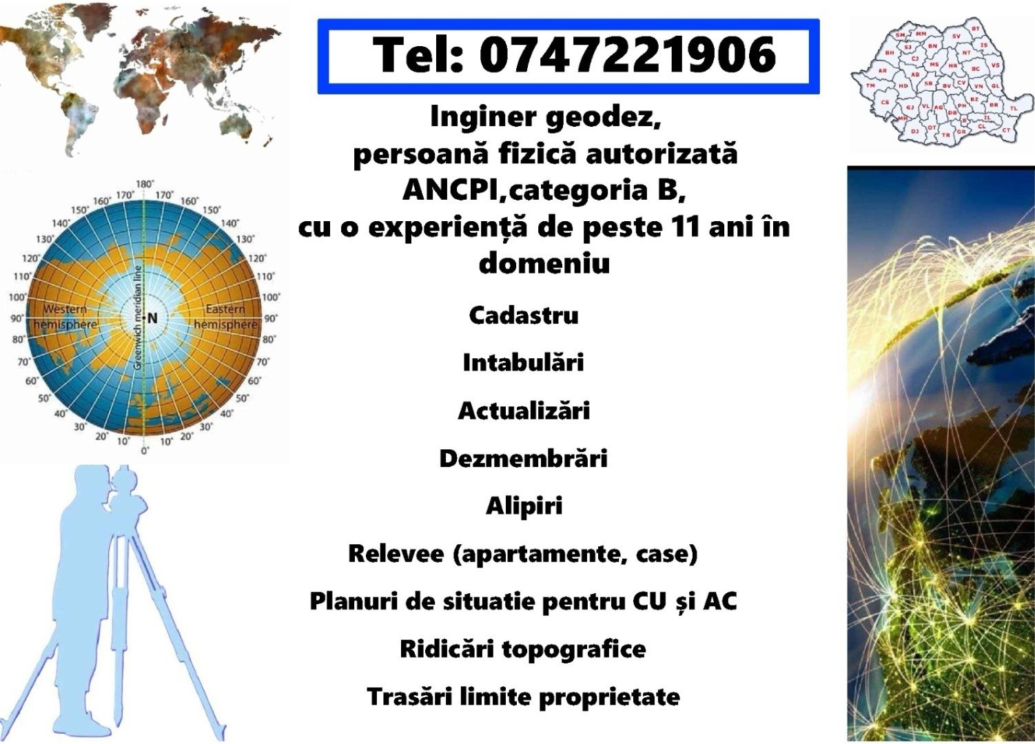 TOPOGRAF/Intabulări/Actualizări/Dezmembrări/Alipiri/Relevee/Ridicări