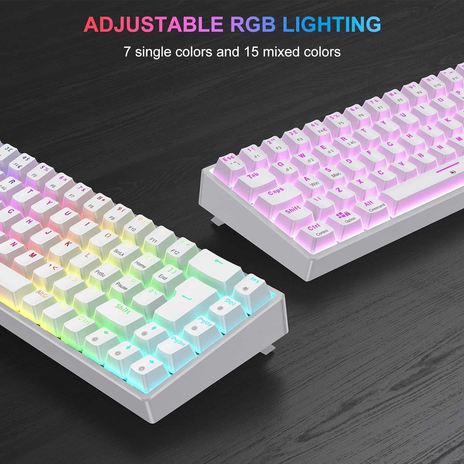 Gaming Keyboard RGB LED 3 moduri de conexiune