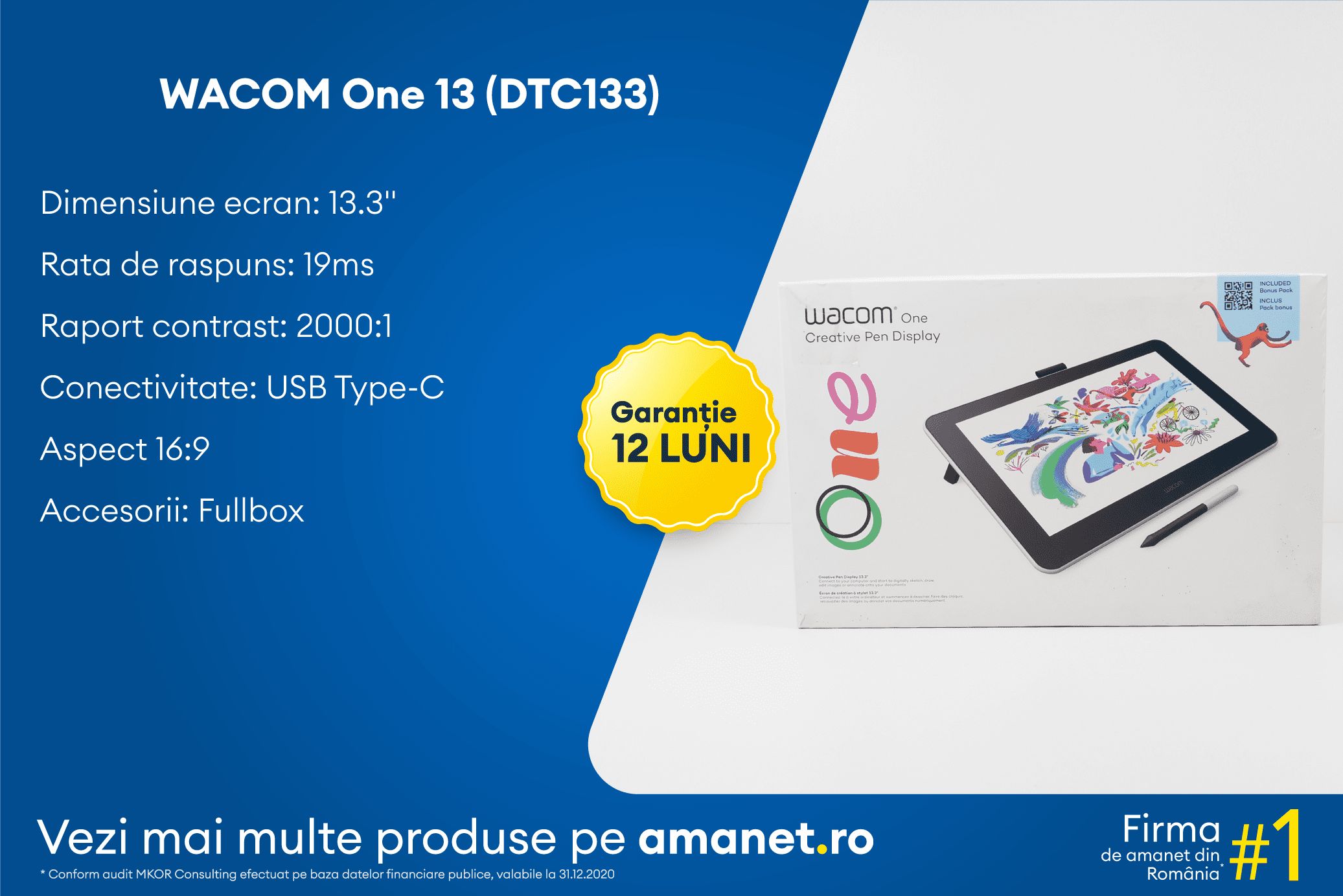 Tableta Grafica Wacom One 13 (DTC133) - BSG Amanet & Exchange