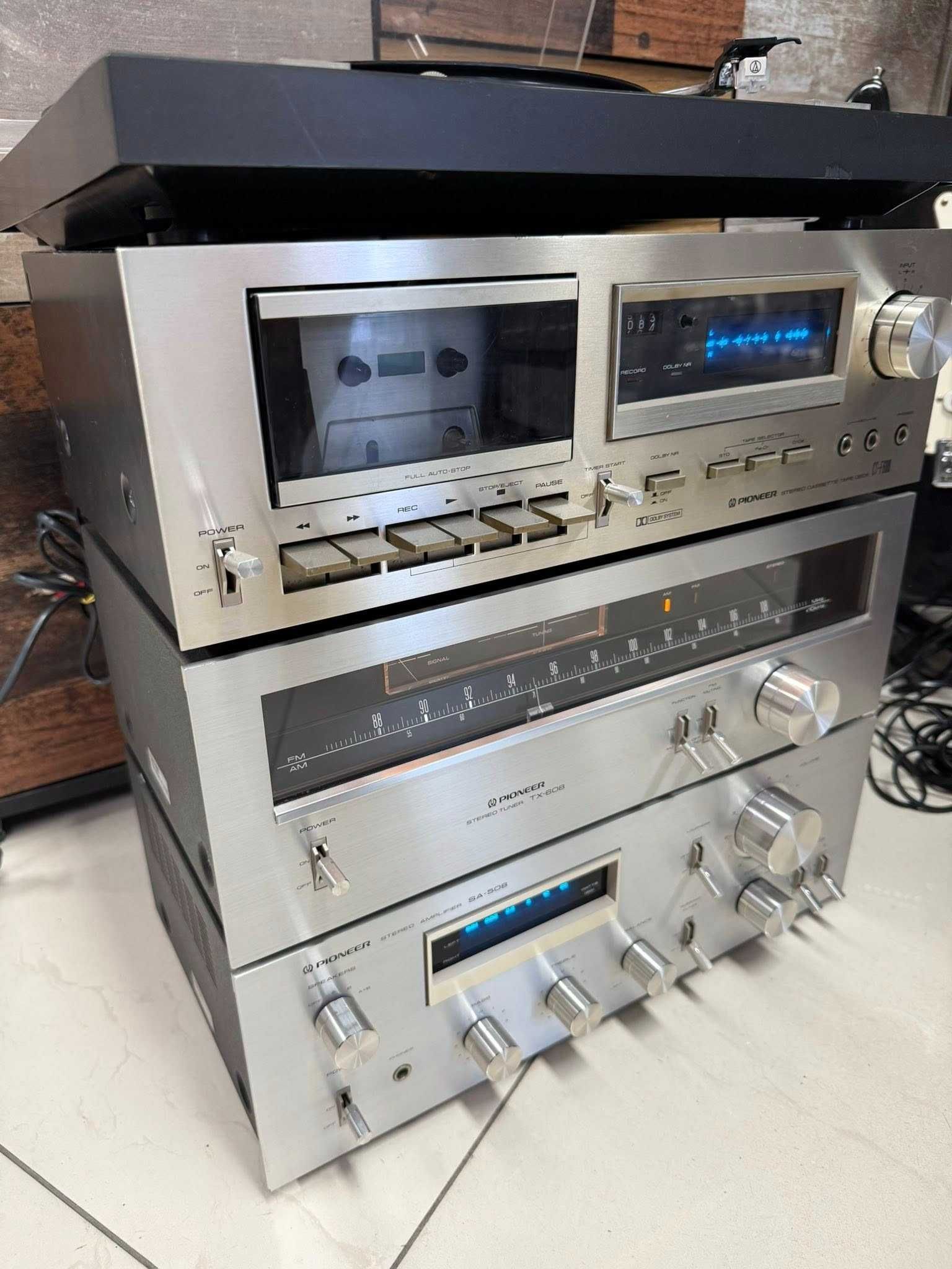 Ретро аудио система сет PIONEER - усилвател, дек, тунер и грамофон