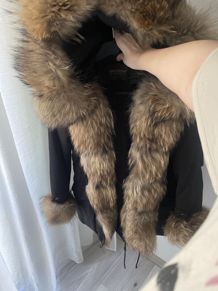 Geaca parka de blana