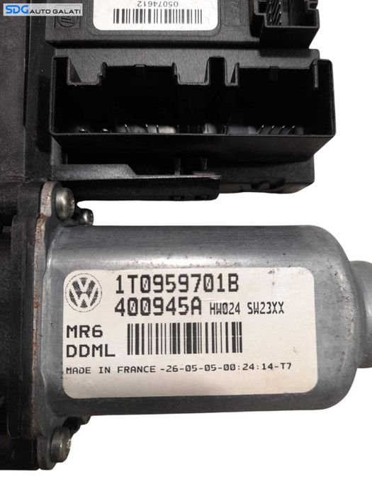 Motoras Macara Electrica Usa Portiera Stanga Fata Skoda Octavia 2 2004 - 2013 Cod 1K0959793G 1T0959701B [N1097]