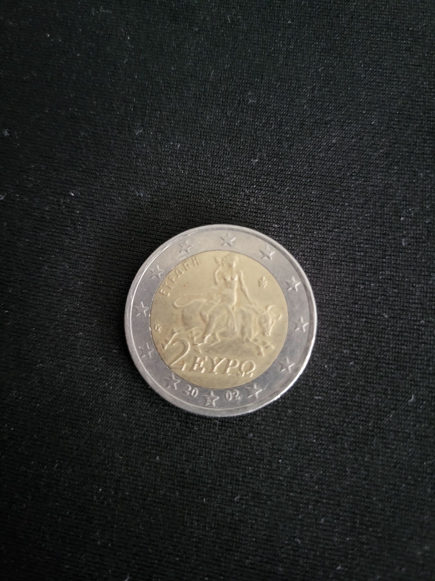 Moneda 2   euro grecia 2002 cu s pe stea