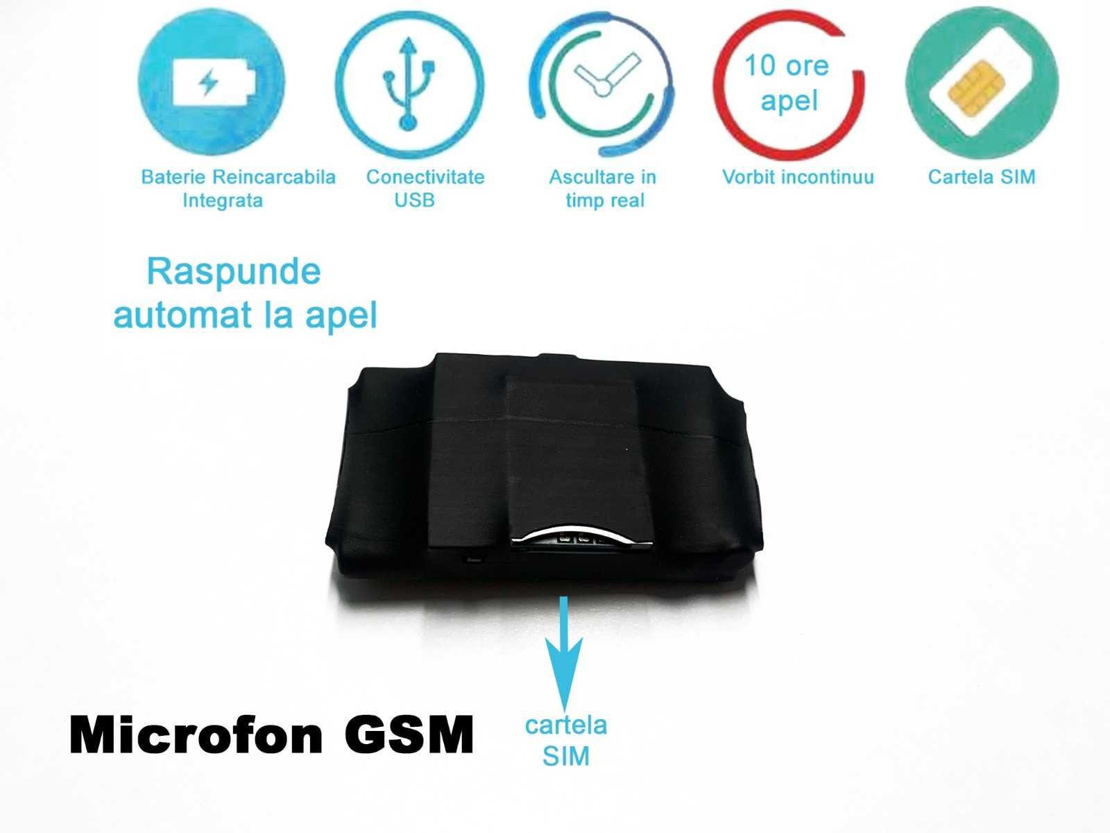 mini GPS TRACKER cu Microfon Spion GSM spy cu raspundere automata