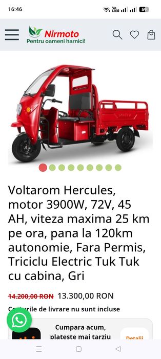 Triciclu electric 3500 w